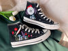 Embroidered ConverseConverse High Tops Chuck Taylor 1970s Green Mushrooms And Brilliant Flower GardensCustom Logo Mushrooms,Flowers - 5.jpg