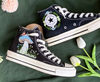 Embroidered ConverseMushroom ConverseEmbroidered Blue Mushrooms, Monarch Butterflies And WildflowersConverse High Tops Chuck Taylor 1970s - 4.jpg