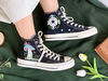 Embroidered ConverseMushroom ConverseEmbroidered Blue Mushrooms, Monarch Butterflies And WildflowersConverse High Tops Chuck Taylor 1970s - 7.jpg