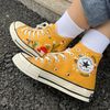 Embroidered ConverseMushroom ConverseEmbroidered Red Mushrooms,Sweet Flower GardenConverse High Tops Chuck Taylor 1970s BeesBest ForGift - 4.jpg