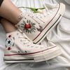 Embroidered ConverseWedding ConverseConverse High Tops Wedding Flowers And CatsCustom Chuck Taylor 1970sWedding Sneakers - 5.jpg