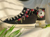 Wedding Converse High Tops Chuck Taylor 1970sEmbroidered ConverseCustom Rose StripEmbroidered Rose LogoCustom Wedding Shoes - 1.jpg