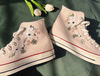 Wedding ConverseEmbroidered ConverseConverse High Tops White Flower StripLogo Converse EmbroideryCustom Chuck Taylor 1970sGift For Her - 3.jpg