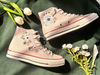 Wedding ConverseEmbroidered ConverseConverse High Tops White Flower StripLogo Converse EmbroideryCustom Chuck Taylor 1970sGift For Her - 4.jpg