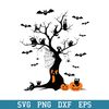 Black Cat Halloween Tree Svg, Black Cat Halloween Svg, Halloween Svg, Png Dxf Eps Digital File.jpeg