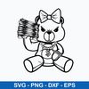 Female Gangster Teddy Bear Money Stack Svg, Png Dxf Eps File.jpeg