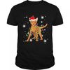 Ocicat Cat Christmas Light Christmas Cat Santa hat Shirt.jpg