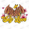 Black woman Self Love nails png sublimation design download, Self Love png,Yellow And Black Nails Png,afro woman hands png,sublimate designs - 1.jpg