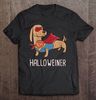 Womens Happy Halloweiner Dachshund Sausage Weiner Dog Halloween V-Neck.jpg