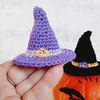 Easy crochet witch hat pattern. Halloween crochet pattern beginners. DIY Halloween decor.