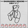 Teddy bear embroidery design