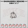 Nike bear embroidery design