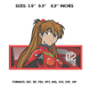 Asuka Embroidery Design File Evangelion 02 Anime Embroidery Design Machine Embroidery Pattern Design Pes Dst Format.png