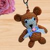 A crochet bear keychain pattern