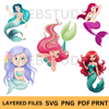 Little Mermaid Bundle Layered PNG,.png
