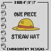 Straw Hat embroidery design