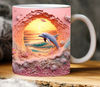 3D Dolphin Mug Wrap Sublimation, 3D Dolphin Pink Crack Hole 11oz 15oz Mug Sublimation PNG, Sublimation Design, 3D Ocean Mug, 3D Mug PNG - 1.jpg
