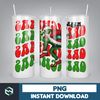 Designs 2D, 3D Christmas Tumbler Sublimation , 20oz Skinny Tumbler Wrap, Cartoon Funny Christmas Design Tumbler (17).jpg