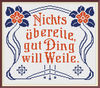 Slogan. Cross Stitch Pattern. Traditional German Maxims. Vintage Sampler PDF Counted. German Household Items. Reproduction of 19th century (2).jpg