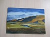 mountains - field - landscape - nature - small painting - sky - bright painting - handmade - watercolor painting-5.JPG