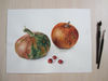 pumpkins - autumn vegetables - vegetables - still life - berries - rose hips - watercolor painting - 5.JPG