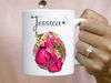 11 oz Personalized Name - Pink floral boxing gloves Breast Cancer Awareness Mug, Double sided print, Motivational Mugs for Women - 3.jpg