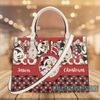 Personal Mickey Christmas Leather Handbag, Anniversary Mickey Handbag, Disney Leatherr Handbag, Shoulder Handbag, Gift For Disney Fans - 3.jpg