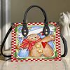 Cute Gingerbread Christmas Women leather Bag,Christmas Woman Handbag,Christmas Women Bag and Purse,Custom Leather Bag Handbag,Christmas Gift - 3.jpg