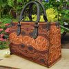 Wooden Sunflower Leather Bag,Sunflower Women Bag And Purses,Sunflower Leather Handbag,Women Handbag,Custom Leather Bag,Shopping Bag - 1.jpg