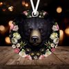 3D Black Bear Christmas Ornament Sublimation PNG, Instant Digital Download, Christmas Round Ornament 3D Bear Ornament PNG - 1.jpg