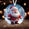 3D Cute Santa Claus Christmas Ornament Sublimation PNG, 300 dpi, Instant Digital Download, Christmas Round Ornament PNG 3D Christmas - 1.jpg