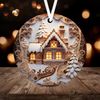 3D Gingerbread House Ornament Sublimation PNG, 300 dpi, Instant Digital Download, Christmas Round Ornament PNG Christmas Gingerbread PNG - 1.jpg