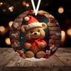 3D Teddy Bear Ornament Sublimation PNG, 300 dpi, Instant Digital Download, Christmas Round Ornament PNG 3D Cute Christmas - 1.jpg