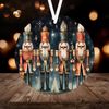 Nutcracker Ornament Sublimation PNG, 300 dpi, Instant Digital Download, Christmas Round Ornament PNG Christmas Watercolor Nutcrackers - 1.jpg