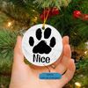 Dog Paw Ornament, Custom Pet Paw Print Christmas Ornament, Dog Lover Gift, Dog Christmas, Dog Gift Dog Keepsake 2023, Pet Paw Print Ornament - 3.jpg