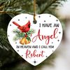 I Have an Angel Red Cardinal Ornament, Personalized Red Cardinal Christmas Ornament, Custom Cardinal Memorial Ornament, Cardinal Ornament - 2.jpg