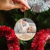Personalized Photo First Christmas Ornament 2023 for New Dad Mom Newborn, Baby's First Christmas Picture Frame Ornament, Upload Any Photo - 3.jpg