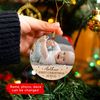 Personalized Photo First Christmas Ornament 2023 for New Dad Mom Newborn, Baby's First Christmas Picture Frame Ornament, Upload Any Photo - 4.jpg