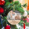 Personalized Photo First Christmas Ornament 2023 for New Dad Mom Newborn, Baby's First Christmas Picture Frame Ornament, Upload Any Photo - 5.jpg