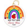 Rainbow Teacher Ornament, Personalized Teacher Ornament Gift for End of The Year Christmas Retirement Appreciation, Best Teacher Ornament, - 2.jpg