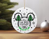 Mickey Green Plaid It's the Most Wonderful Time Of The Year Christmas Ceramic Ornament Home Decor Christmas Round Ornament - 5.jpg