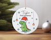 Personalised Baby's First Christmas Decoration Dinosaur Ceramic Ornament Home Decor Christmas Round Ornament - 3.jpg