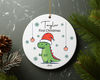 Personalised Baby's First Christmas Decoration Dinosaur Ceramic Ornament Home Decor Christmas Round Ornament - 6.jpg