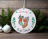 Personalized Christmas Sock Couple  Ceramic Ornament Home Decor Christmas Round Ornament - 4.jpg