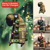 Firefighter Suits Christmas Light, Personalized Firefighter Flat Ornament Gift for Firefighters, Firefighter Dad Christmas Gift - 1.jpg