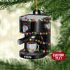 Personalized Coffee Machine Ornament, Custom Name Ornament, Coffee Maker Keychain, Coffee Shop Hanger Gift,  Gift For Barista - 1.jpg
