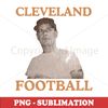 Cleveland Football Sublimation PNG - Retro Truck Stop - Vintage Souvenir