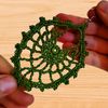 crochet leaf earrings