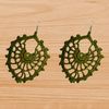 crochet leaf earrings