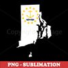 Rhode Island State Map - Sublimation PNG Digital Download - Vibrant Colors and High Resolution